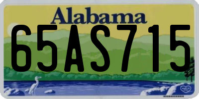 AL license plate 65AS715