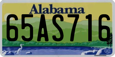 AL license plate 65AS716