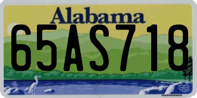AL license plate 65AS718