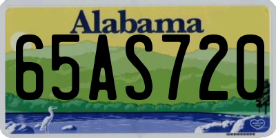 AL license plate 65AS720