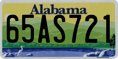 AL license plate 65AS721