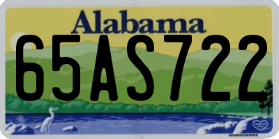 AL license plate 65AS722