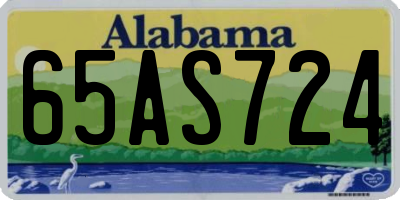 AL license plate 65AS724
