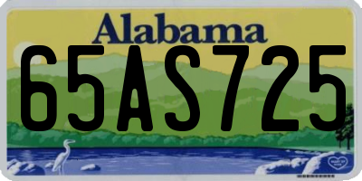 AL license plate 65AS725