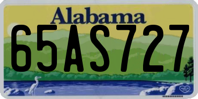 AL license plate 65AS727
