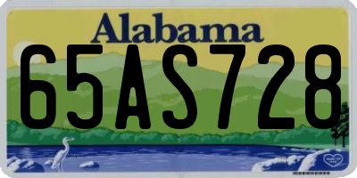 AL license plate 65AS728