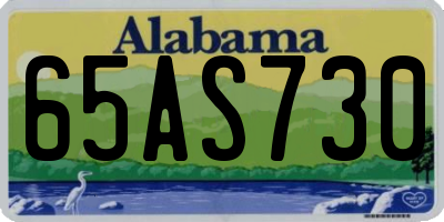 AL license plate 65AS730