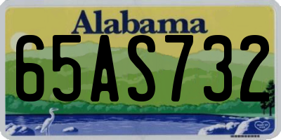 AL license plate 65AS732