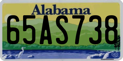 AL license plate 65AS738