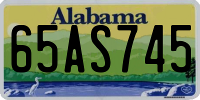 AL license plate 65AS745