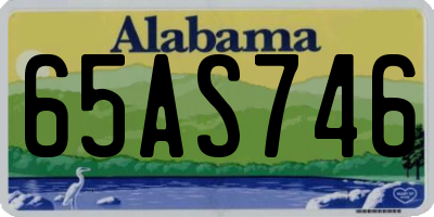 AL license plate 65AS746