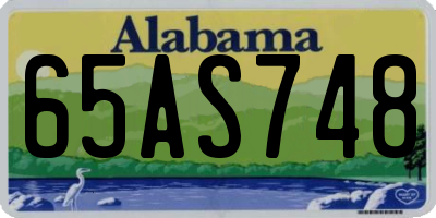 AL license plate 65AS748