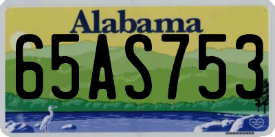 AL license plate 65AS753