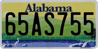 AL license plate 65AS755
