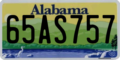 AL license plate 65AS757