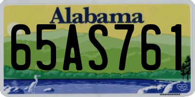 AL license plate 65AS761