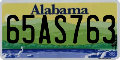 AL license plate 65AS763