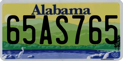 AL license plate 65AS765