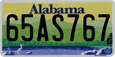AL license plate 65AS767
