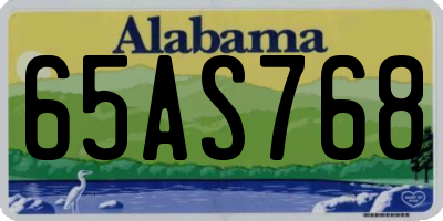 AL license plate 65AS768