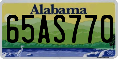 AL license plate 65AS770