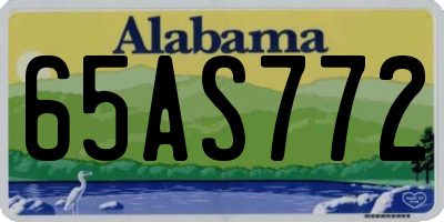 AL license plate 65AS772