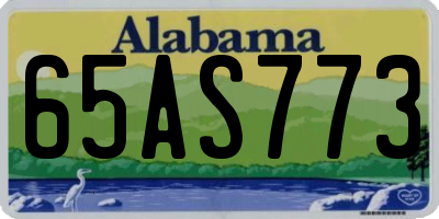 AL license plate 65AS773