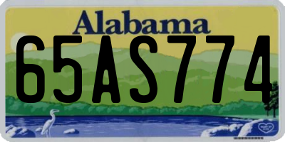 AL license plate 65AS774