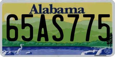 AL license plate 65AS775