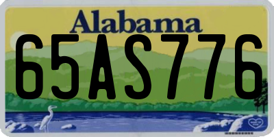 AL license plate 65AS776
