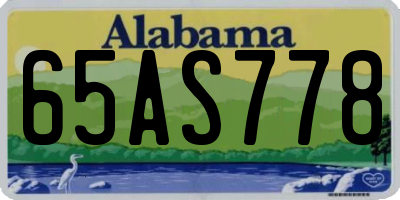 AL license plate 65AS778