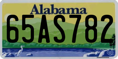 AL license plate 65AS782