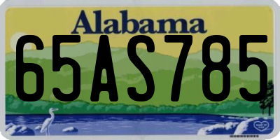 AL license plate 65AS785