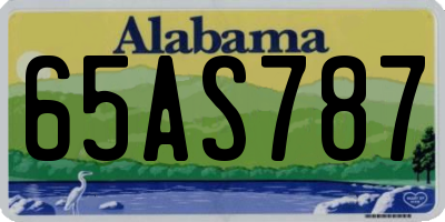 AL license plate 65AS787
