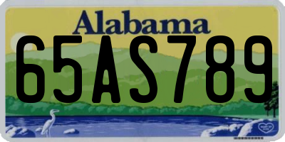 AL license plate 65AS789