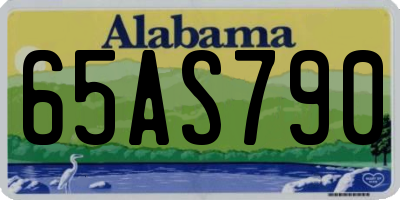 AL license plate 65AS790