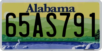 AL license plate 65AS791