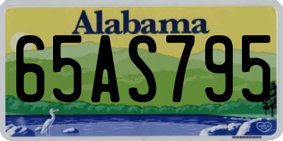 AL license plate 65AS795
