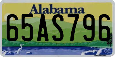 AL license plate 65AS796