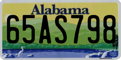 AL license plate 65AS798