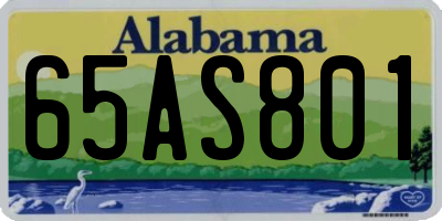 AL license plate 65AS801