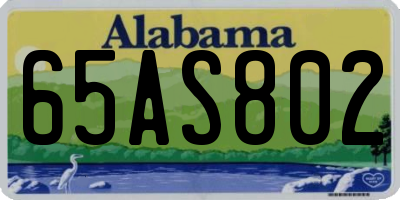AL license plate 65AS802