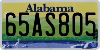 AL license plate 65AS805