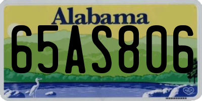 AL license plate 65AS806