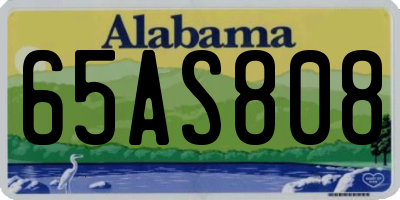 AL license plate 65AS808