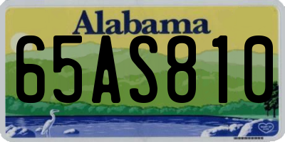 AL license plate 65AS810