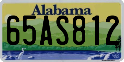 AL license plate 65AS812