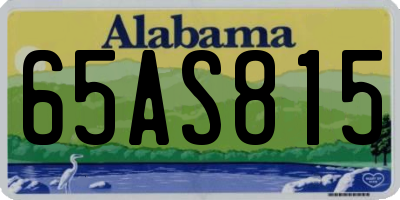 AL license plate 65AS815