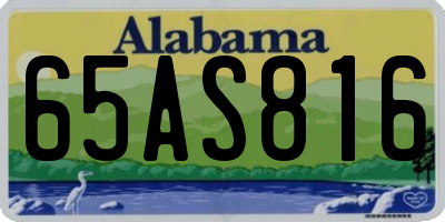 AL license plate 65AS816