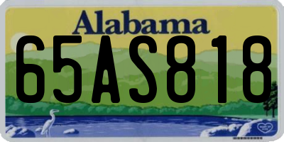AL license plate 65AS818